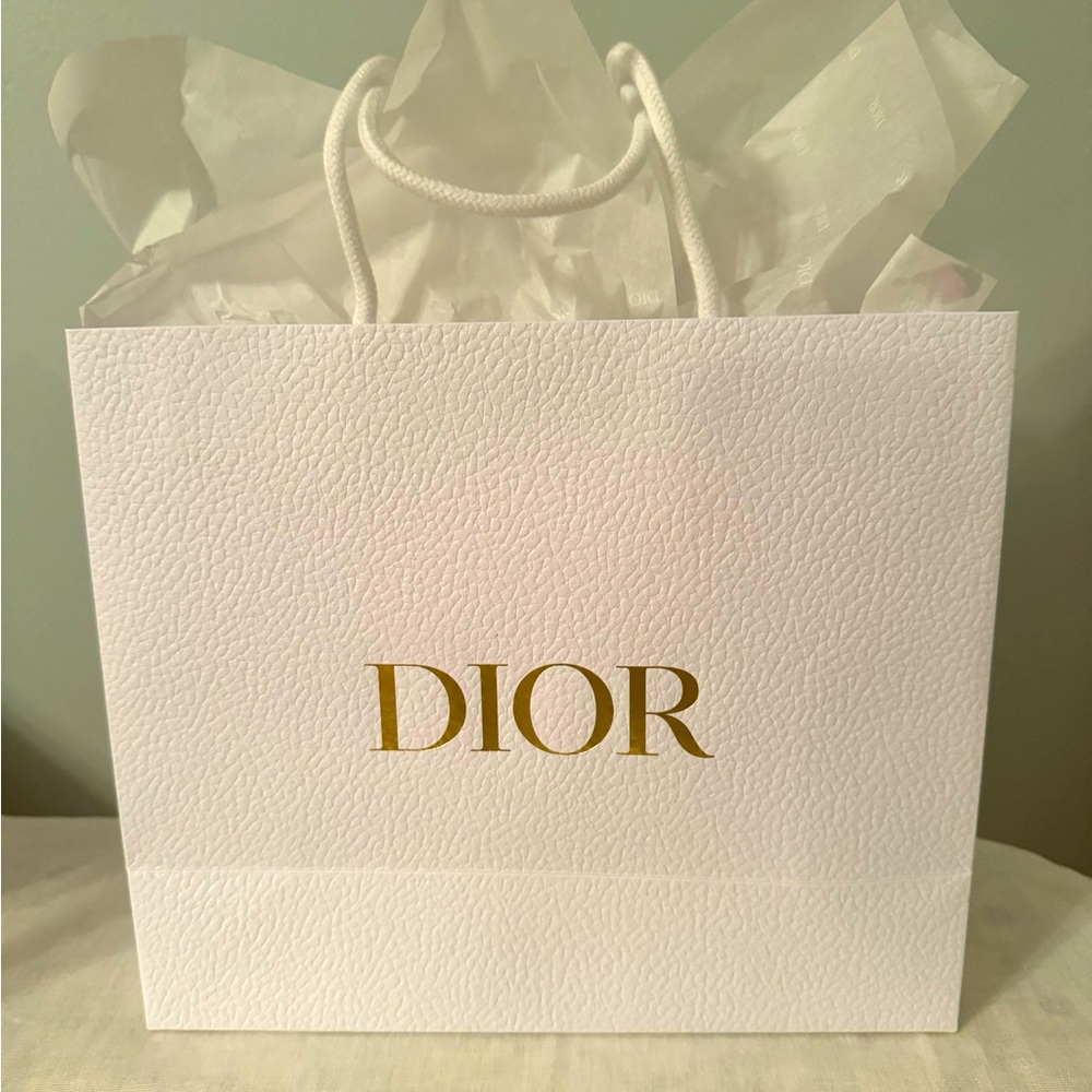 Dior Gift Bag With Dior Tissue Paper 100% Authentic 10.5” x 9” x 4.5”